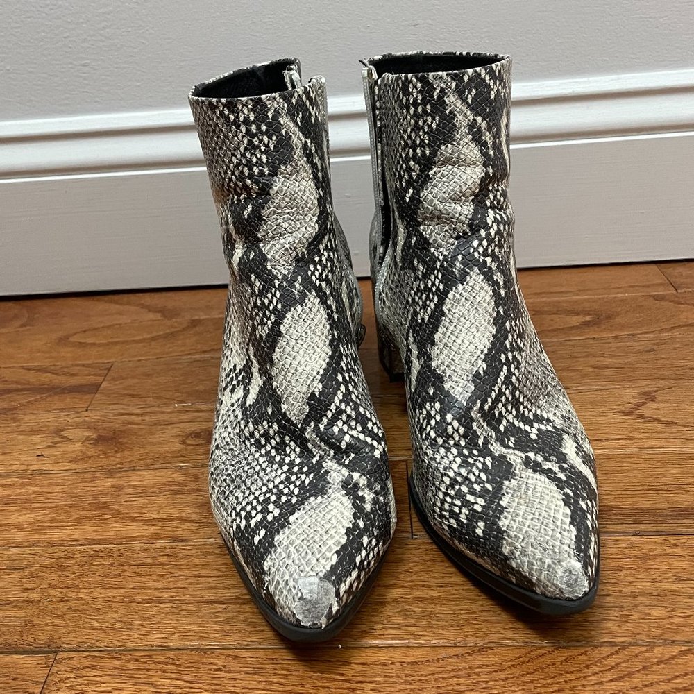 Block Heel - Madden Girl - Snakeskin Booties - Size 7.5